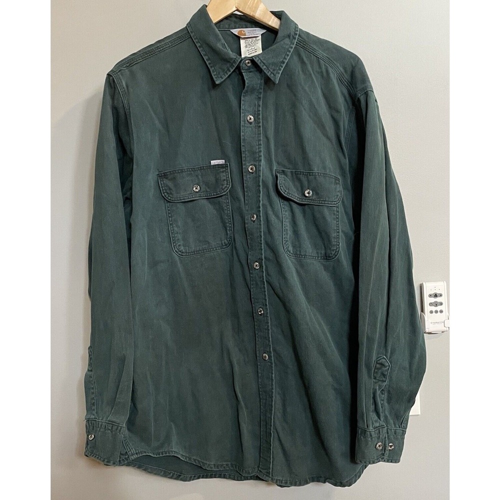 Vintage Carhartt Shirt Canvas‎ Cotton Heavyweight USA Union Made SU1043 XL